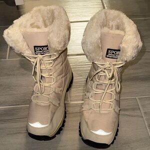 Sporto Women's Beige Winter Boots